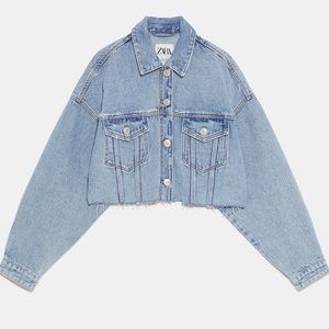 Zara Cropped Denim Jacket